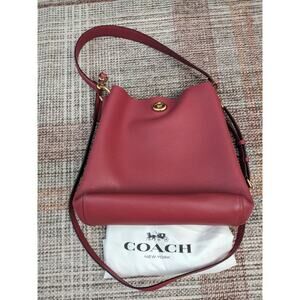 Coach Charlie Bucket Bag Pebbled Leather Vintage Mauve